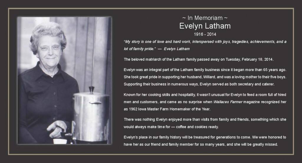 Evelyn Latham Passes Away