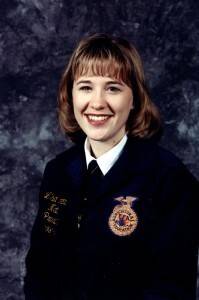 Lisa Ahrens Peterson as National FFA President, 1988-89