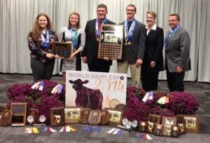 By a one-point margin, the Michigan 4-H team won the Super Bowl of dairy judging at the 2014 World Dairy Expo!