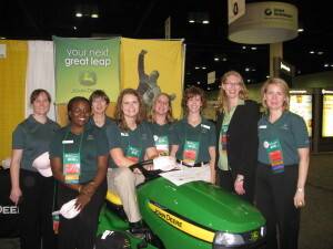Sally Hollis, recruiting for John Deere at the Society of Women Engineers