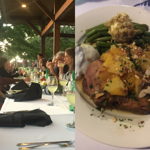 Participants in the Expedition Farm Country tour were treated to a farm-to-table meal prepared by Chef Brice Peterson at the Clear Lake Yacht Club. The meal – and the setting – were something most of us see only on the pages of magazines but never experience in real life. 