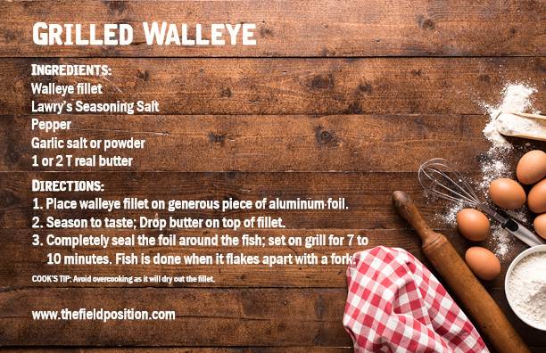 Grilled walleye